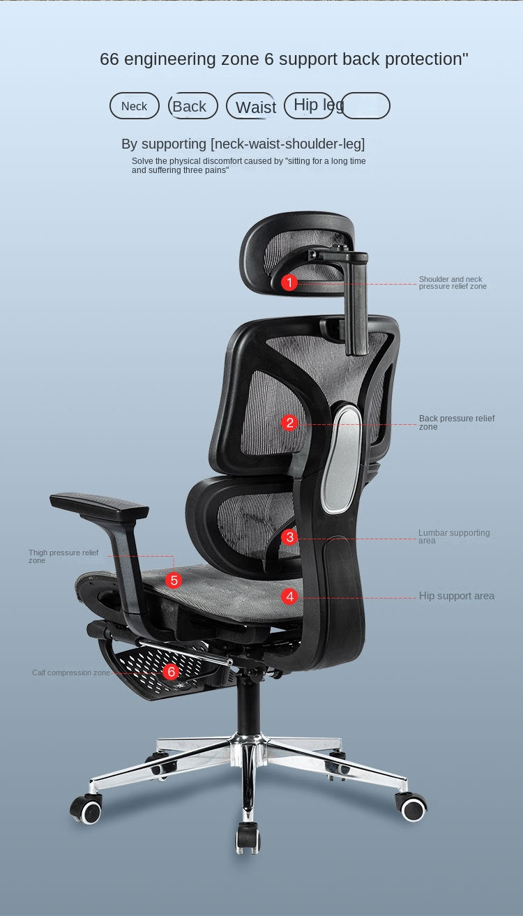 UVR New Gaming Computer Comfort Breathable Mesh Staff Ergonomic Backrest Chair Sponge Cushion Swivel Chair Home Office Chair