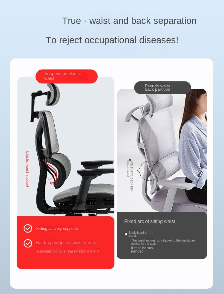 UVR New Gaming Computer Comfort Breathable Mesh Staff Ergonomic Backrest Chair Sponge Cushion Swivel Chair Home Office Chair