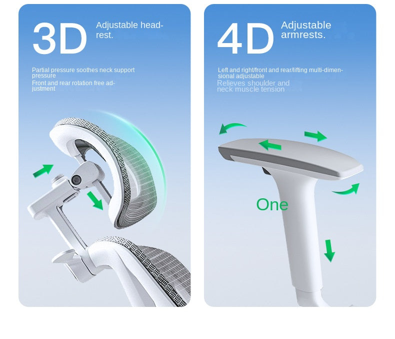 UVR Reclinable Boss Chair Sedentary Comfort Mesh Staff Sedentary Comfort Ergonomic Design Backrest Stool Game Office Chair