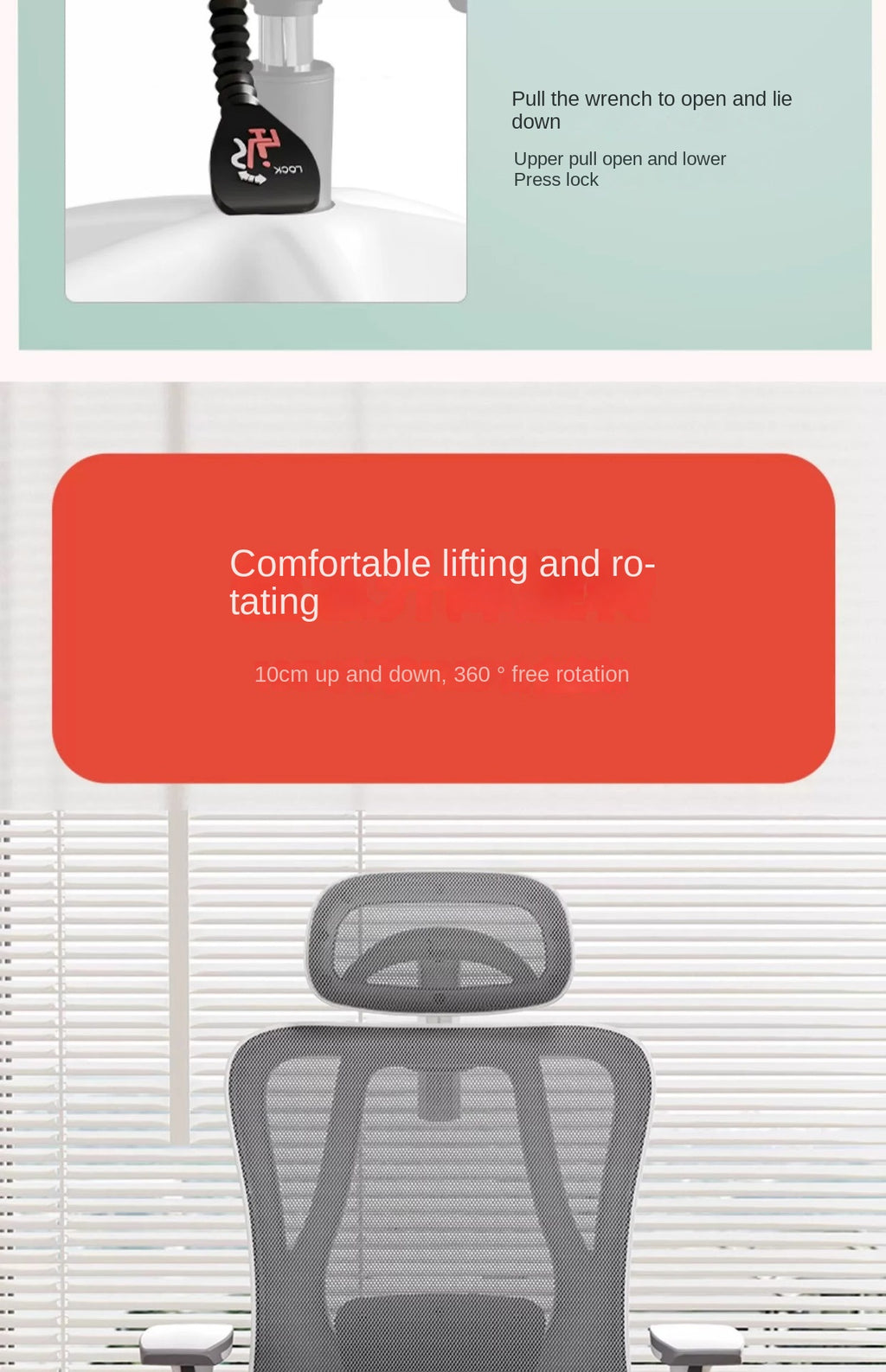 UVR Gaming Computer Chair Sitting Comfort Reclining Boss Chair Breathable Mesh Staff Chair Ergonomic Design Office Chair