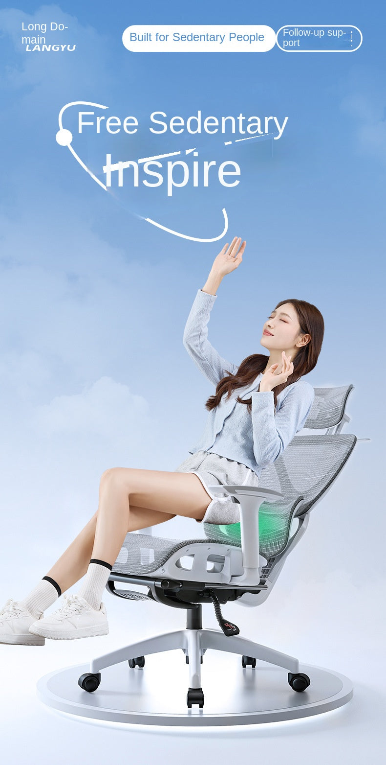 UVR Reclinable Boss Chair Sedentary Comfort Mesh Staff Sedentary Comfort Ergonomic Design Backrest Stool Game Office Chair