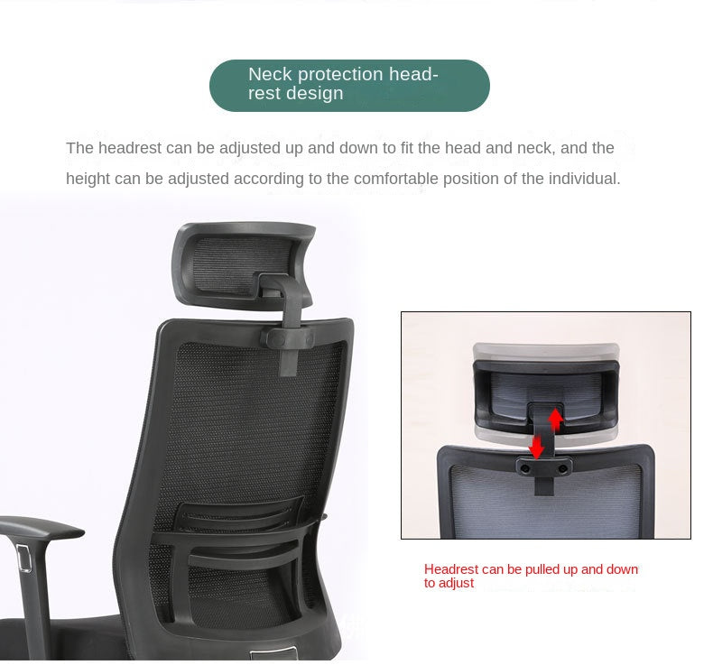 UVR Gaming Computer Chair Sedentary Not Tired Mesh Staff Chair Lift Rotating Reclining Boss Chair with Footrest Office Chair