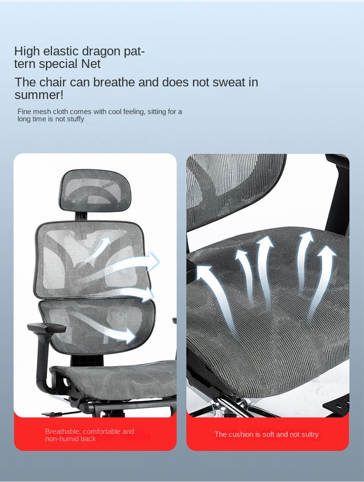 UVR New Gaming Computer Comfort Breathable Mesh Staff Ergonomic Backrest Chair Sponge Cushion Swivel Chair Home Office Chair