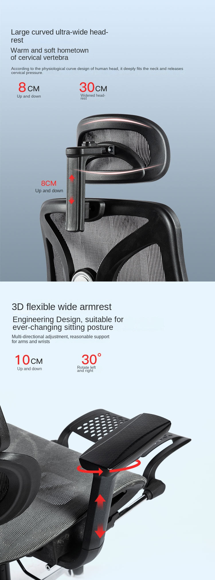 UVR New Gaming Computer Comfort Breathable Mesh Staff Ergonomic Backrest Chair Sponge Cushion Swivel Chair Home Office Chair