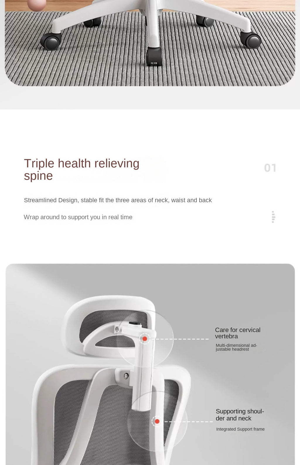 UVR Gaming Computer Chair Sitting Comfort Reclining Boss Chair Breathable Mesh Staff Chair Ergonomic Design Office Chair