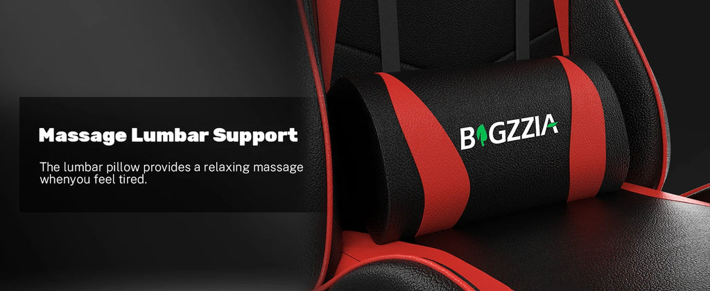 bigzzia Gaming Chair Office Chair Desk Chair Swivel Heavy Duty Chair Ergonomic Design with Cushion and Reclining Back Support