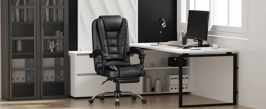 naspaluro Executive Office Chair Footrest High Back Desk Chair Ergonomic Recliner Computer Chair Gaming Chair Duty for Home