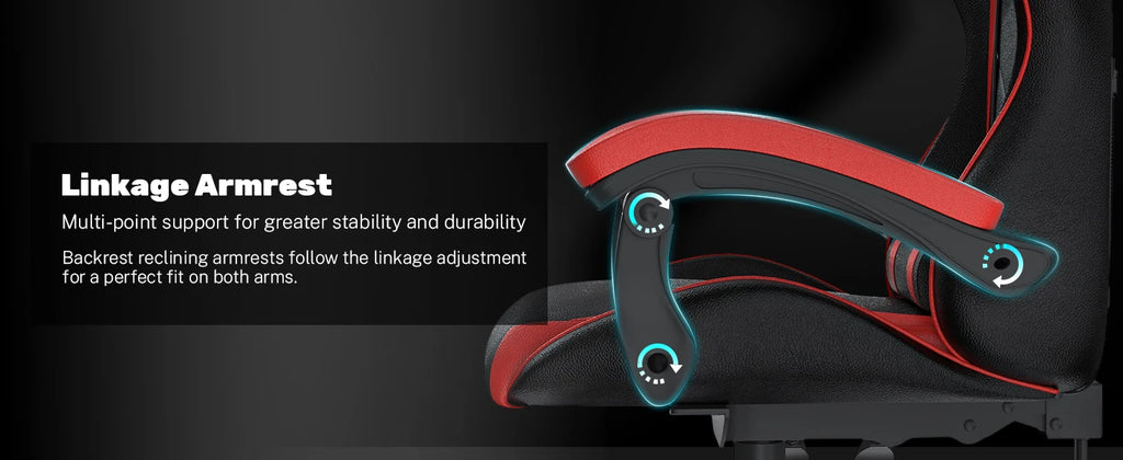 bigzzia Gaming Chair Office Chair Desk Chair Swivel Heavy Duty Chair Ergonomic Design with Cushion and Reclining Back Support