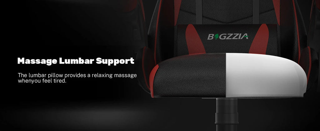 bigzzia Gaming Chair Office Chair Desk Chair Swivel Heavy Duty Chair Ergonomic Design with Cushion and Reclining Back Support