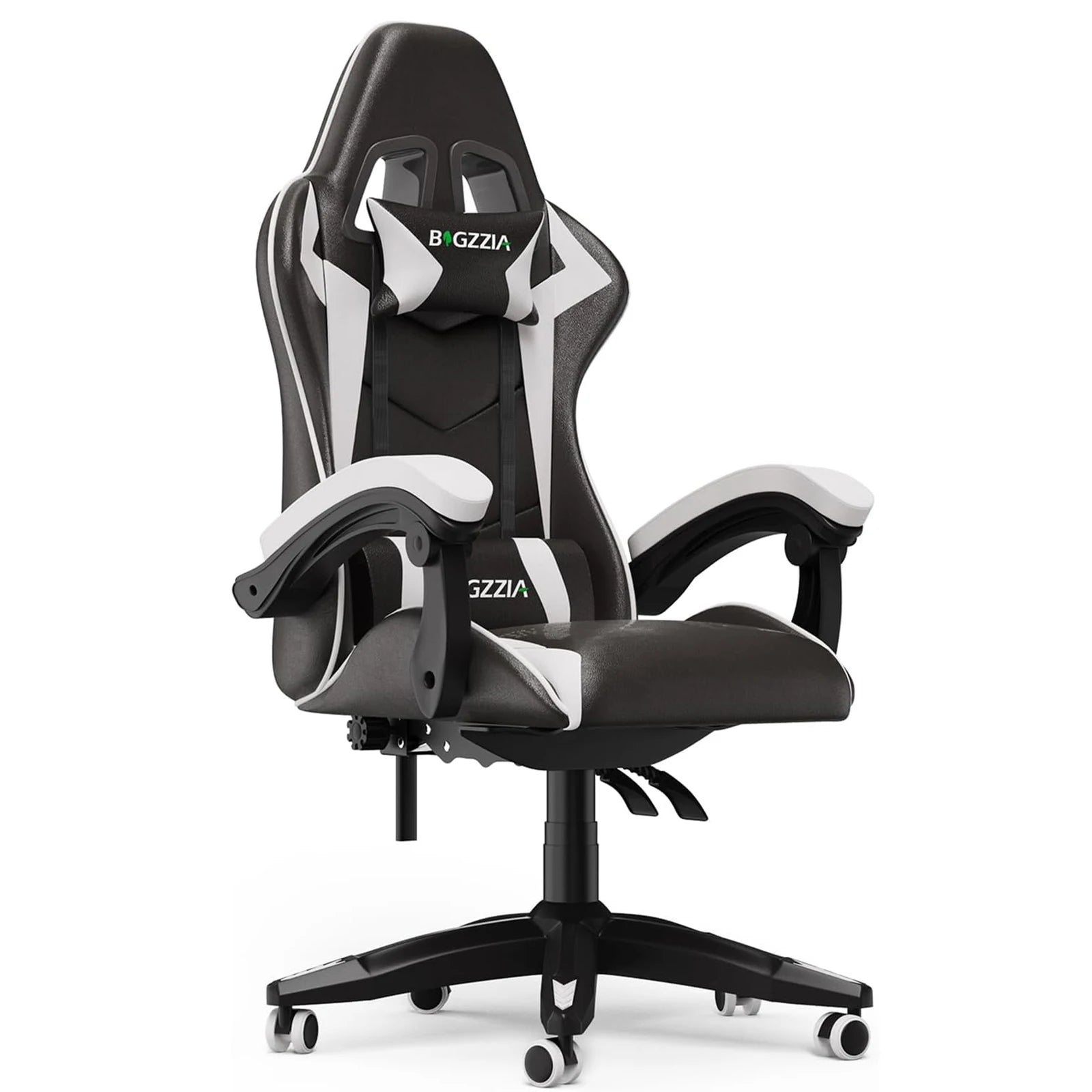 bigzzia Gaming Chair Office Chair Desk Chair Swivel Heavy Duty Chair Ergonomic Design with Cushion and Reclining Back Support