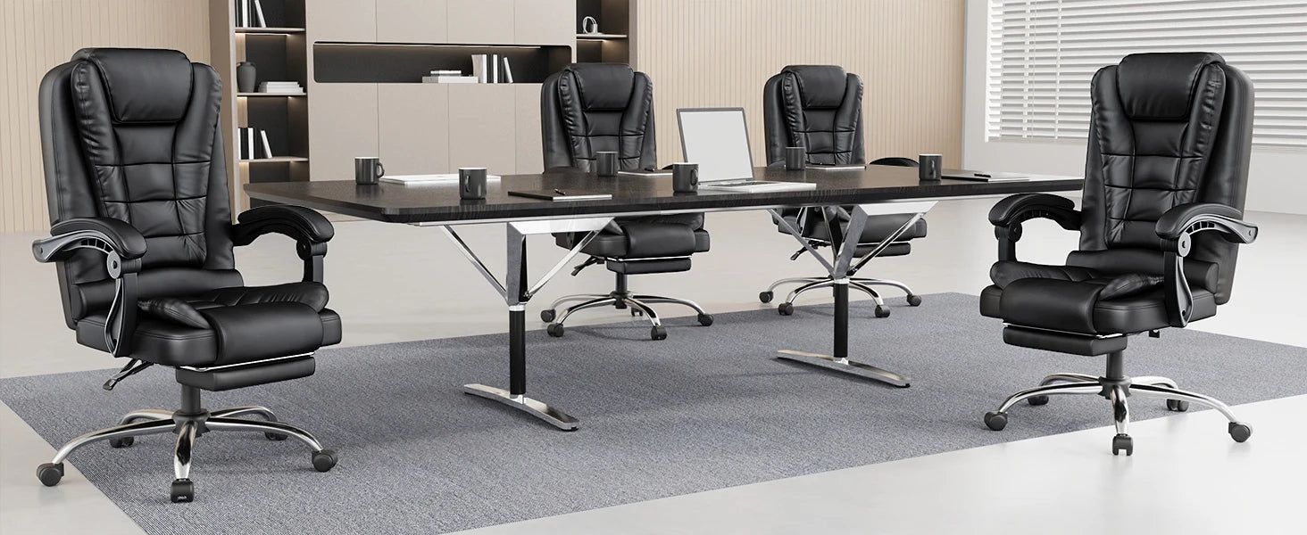 naspaluro Executive Office Chair Footrest High Back Desk Chair Ergonomic Recliner Computer Chair Gaming Chair Duty for Home