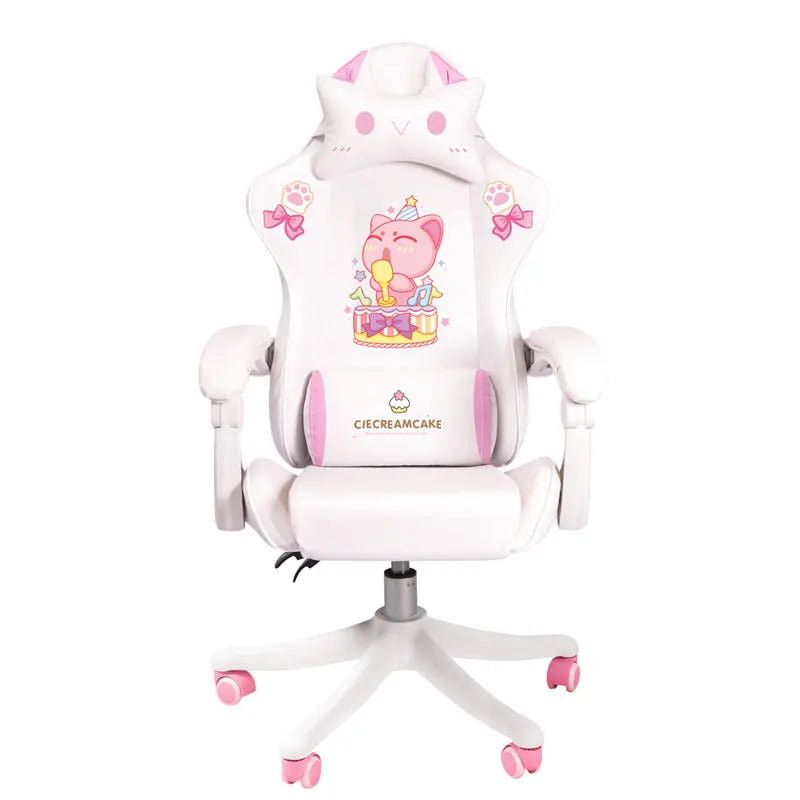 2024 Hot Sale Cute Pink E-sports Gaming Chair Home Girls Live Game Sports Seat Anchor Computer Chair Office Rotatable Liftable