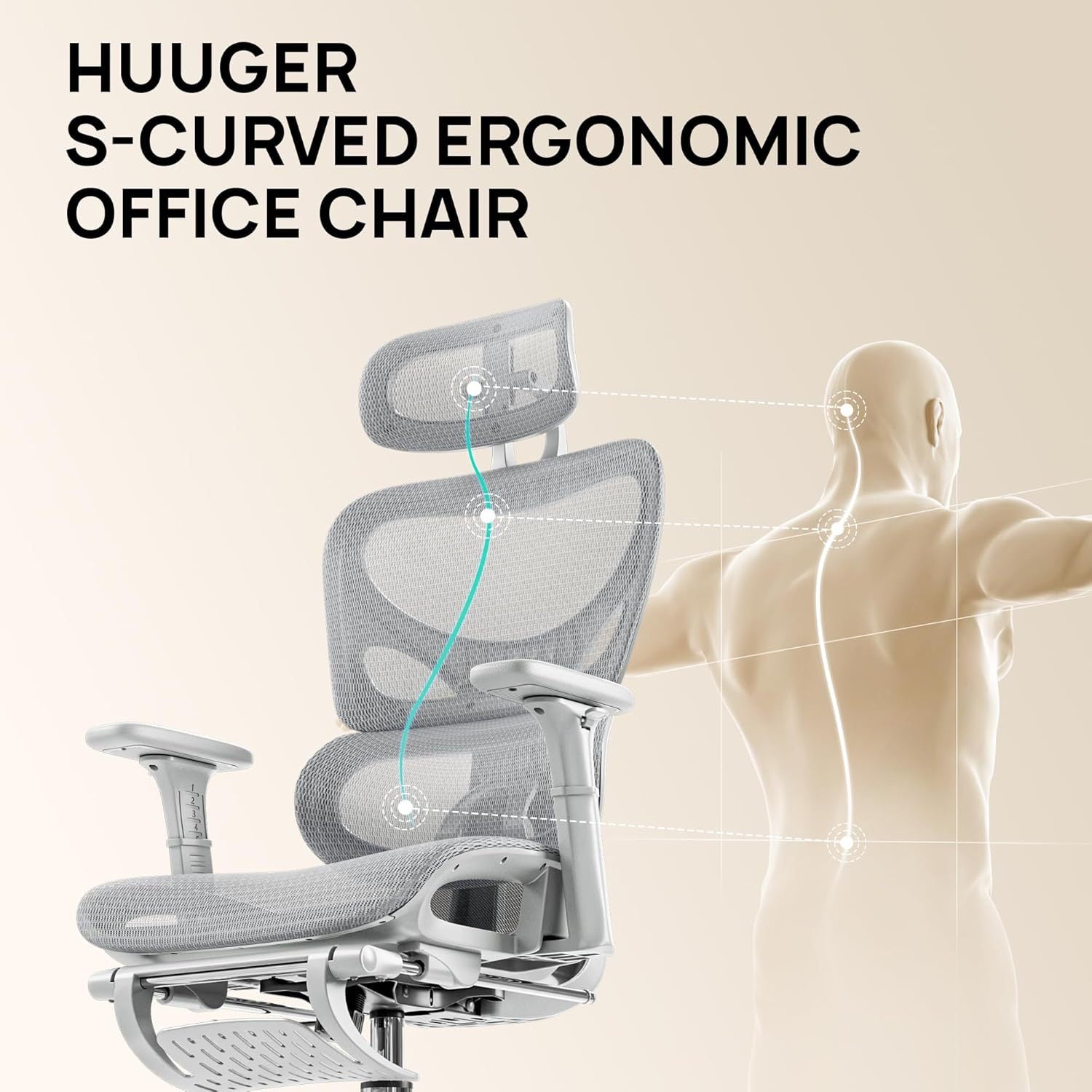 UVR Mesh Office Chair Computer Gaming Chair Home Ergonomic Design Armchair Can Be Adjusted on-site Live Room Swivel Chair
