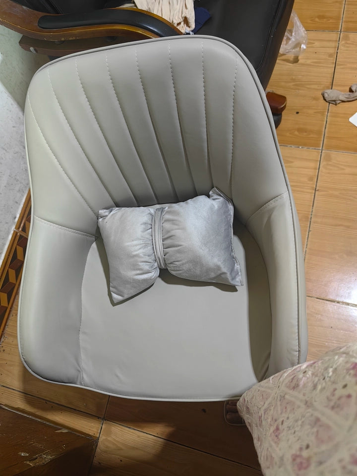 Prolonged Sitting Chair Comfortable Computer Seat Leather Backrest Chair Makeup Stool for Dormitory Study Versatile Seating