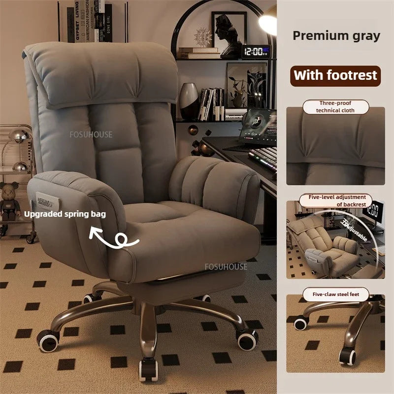 Adjustable Height Computer Chair Comfortable Ergonomic Office Chair Dormitory E-sports Gaming Chair Reclining Backrest Furniture