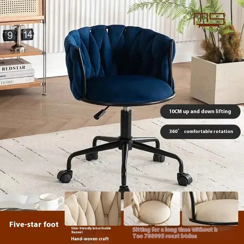 Home Girls Bedroom Makeup Chair, Comfortable for Long Periods of Time Grace Living Room Backrest Lift Swivel Chair JQM Furniture