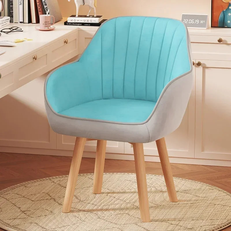 Prolonged Sitting Chair Comfortable Computer Seat Leather Backrest Chair Makeup Stool for Dormitory Study Versatile Seating