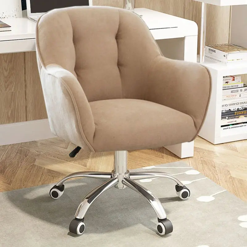 MOMO Scandinavian Simple Small Computer Chair Sedentary Fabric Backrest Chair Study Office Swivel Chair Can Lift Household Chair