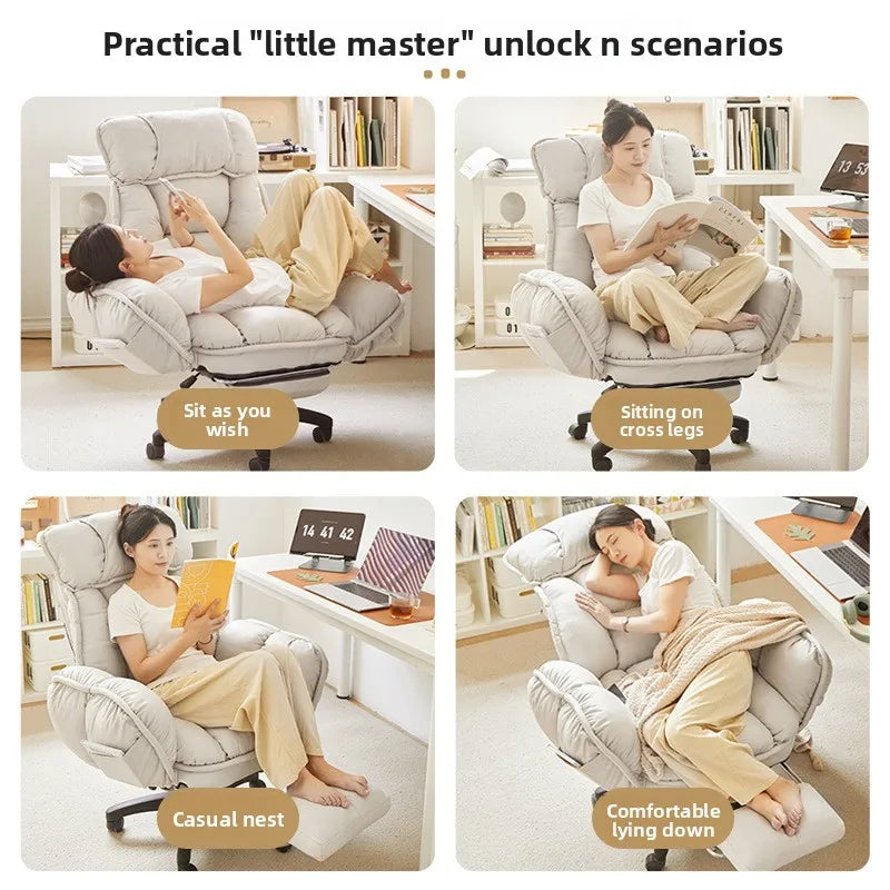 Computer Chair,bedroom,lazy Leisure Chair,comfortable Sitting Chair,office Chairs,backrest That Can Be Reclined,e-sports Chairs