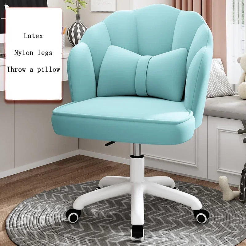 Floor Chair Home Computer Chair Back Bedroom Swivel Chair Comfortable Sedentary Girls Makeup Chair Dormitory Student Seat