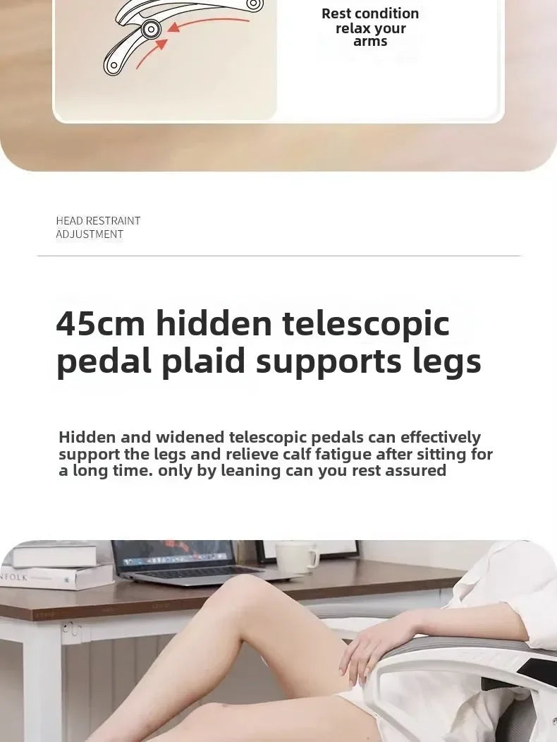 Computer Chair Home Office Chair Comfortable Sedentary Students Gaming Chairs Dormitory Chair Reclining Seat Ergonomic Ufficio