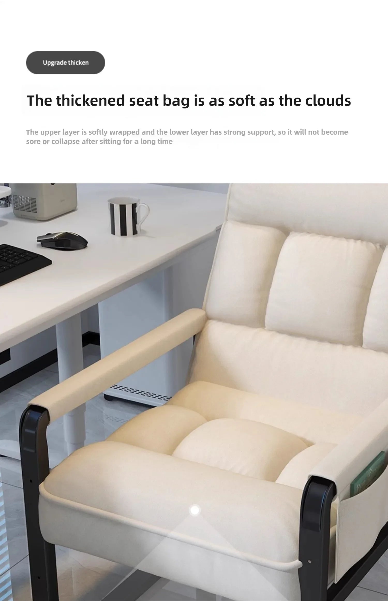 Reclining chair office lunch break folding chair computer chair can sit and lie down dual-purpose lazy sofa chair with backrest