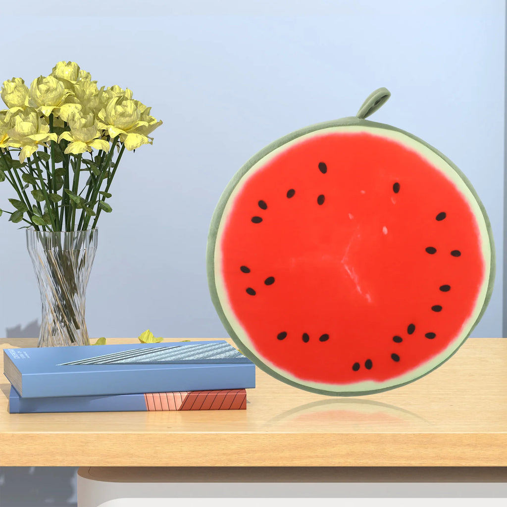 Cartoon Fruits Print Round Bar Chair Cushion Cover Anti-Slip Seat Cushion Slipcover Soft Stool Cushion Covers Slipcover