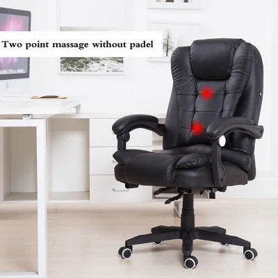 Office Boss Chair Ergonomic Computer Gaming Chair Internet Cafe Seat Household Reclining Seven-point massage Chair With Footrest