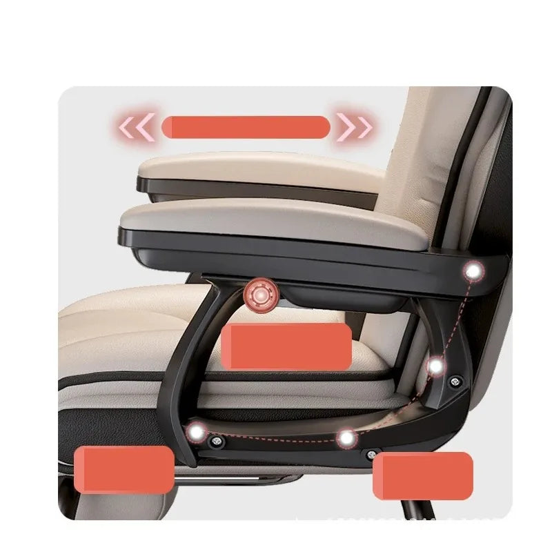 Leisure Gaming Adjustable Ergonomics Office Chair Bow-shaped Chair Home Comfortable Sitting Desk Silla Gamer Office Furniture