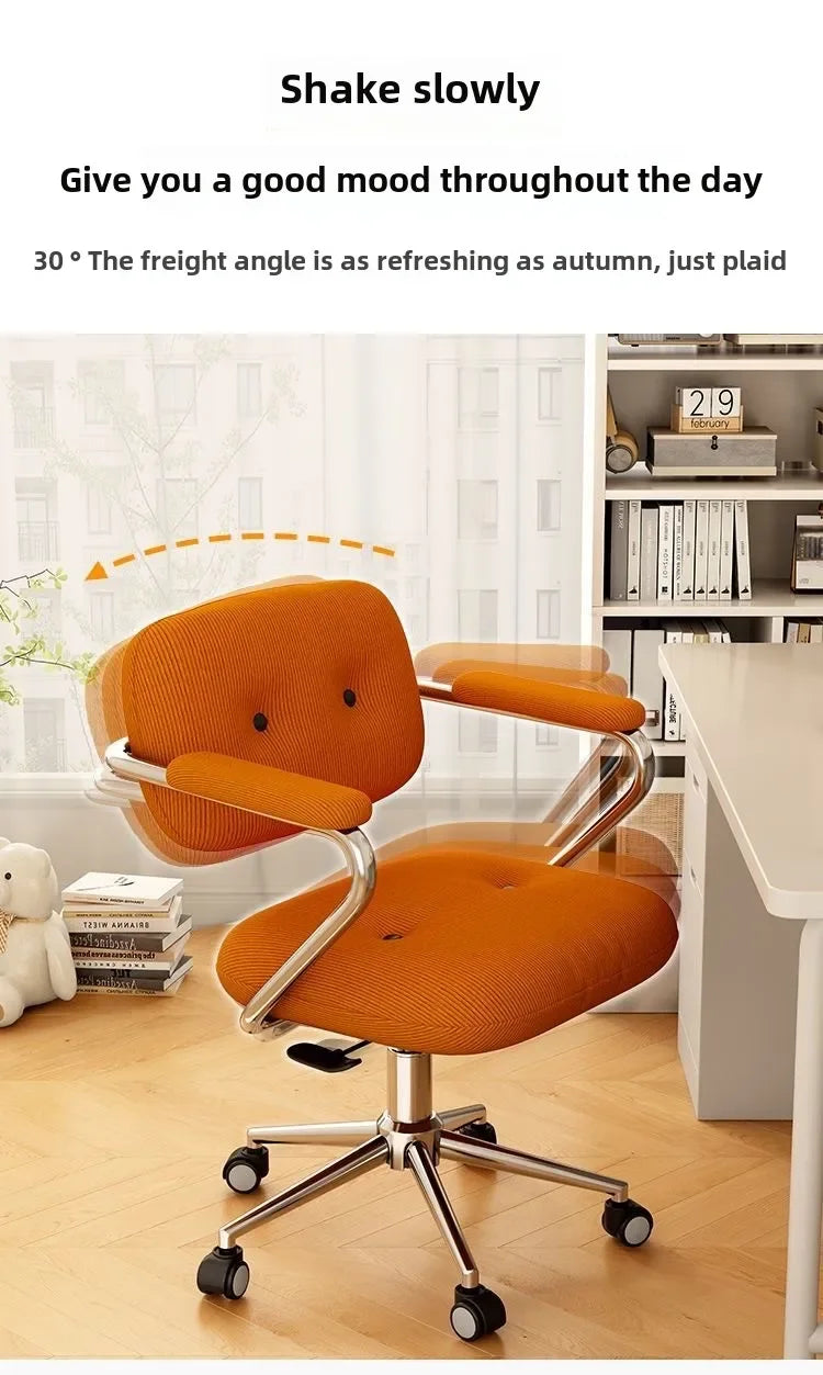 Chair Home Comfortable Sedentary Study Office Chair Bedroom Light Luxury Makeup Chair Simple Lifting Desk Computer Chair