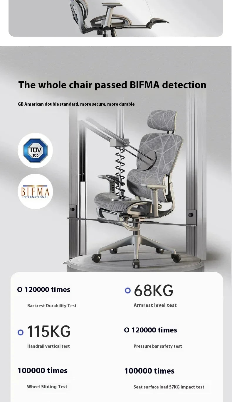 Ergonomic Office Chair Gaming Computer 3D Armchair Armrests Headrest Chair Lift High Back Sillas Gaming Foot Pedals Furniture