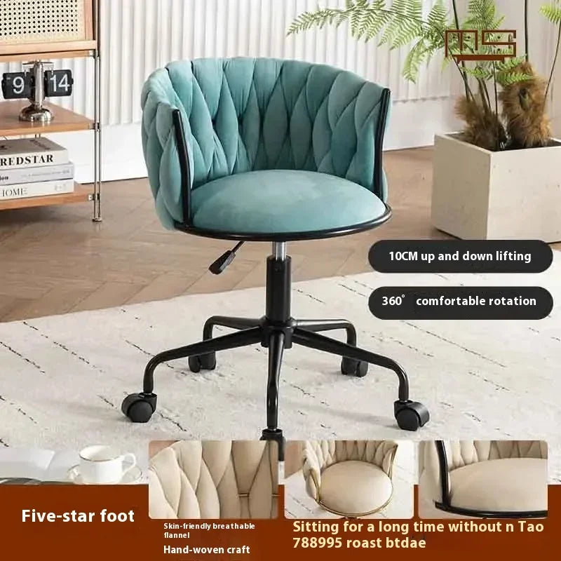 Home Girls Bedroom Makeup Chair, Comfortable for Long Periods of Time Grace Living Room Backrest Lift Swivel Chair JQM Furniture