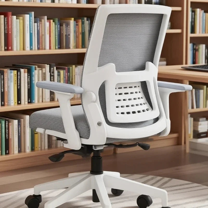 Ergonomic Office Chair Adjustable Headrest Lumbar Support Chair Breathable Mesh Backrest Comfortable Seat Home Office Gaming