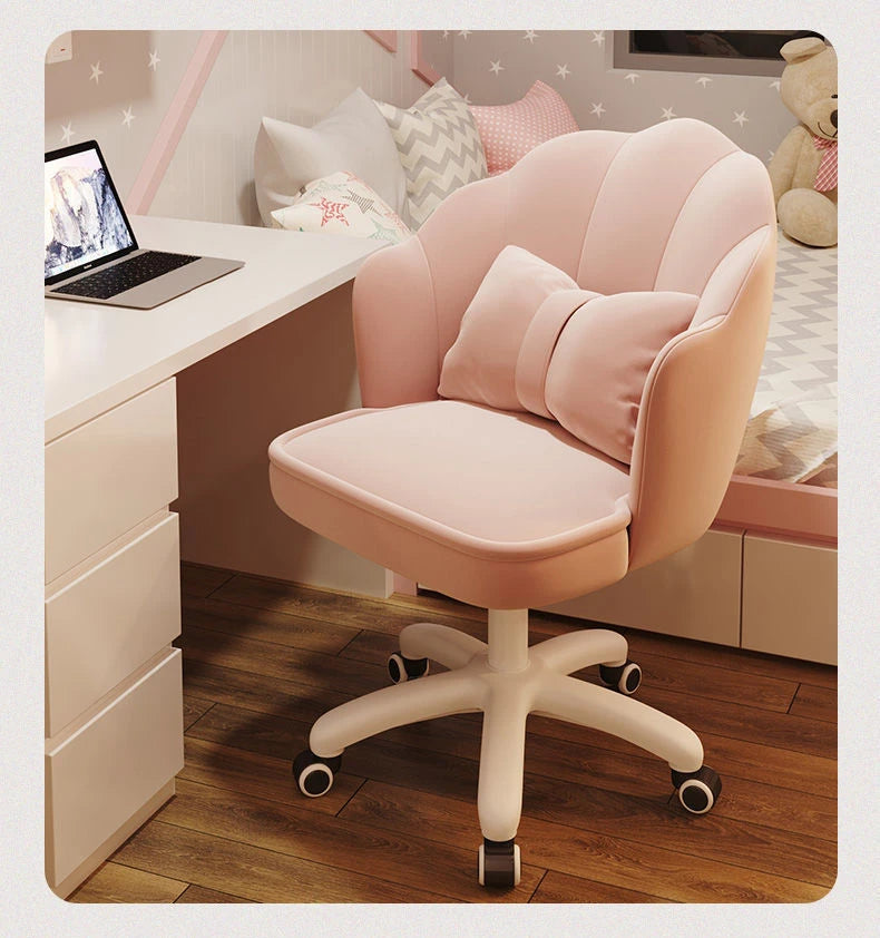 Floor Chair Home Computer Chair Back Bedroom Swivel Chair Comfortable Sedentary Girls Makeup Chair Dormitory Student Seat