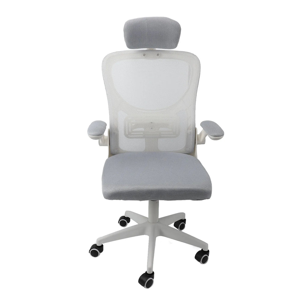 Computer Desk Chair 330.7lb Load Capacity 90 Degree Rotating Armrests Breathable  Chair with 5 Wheels for Home