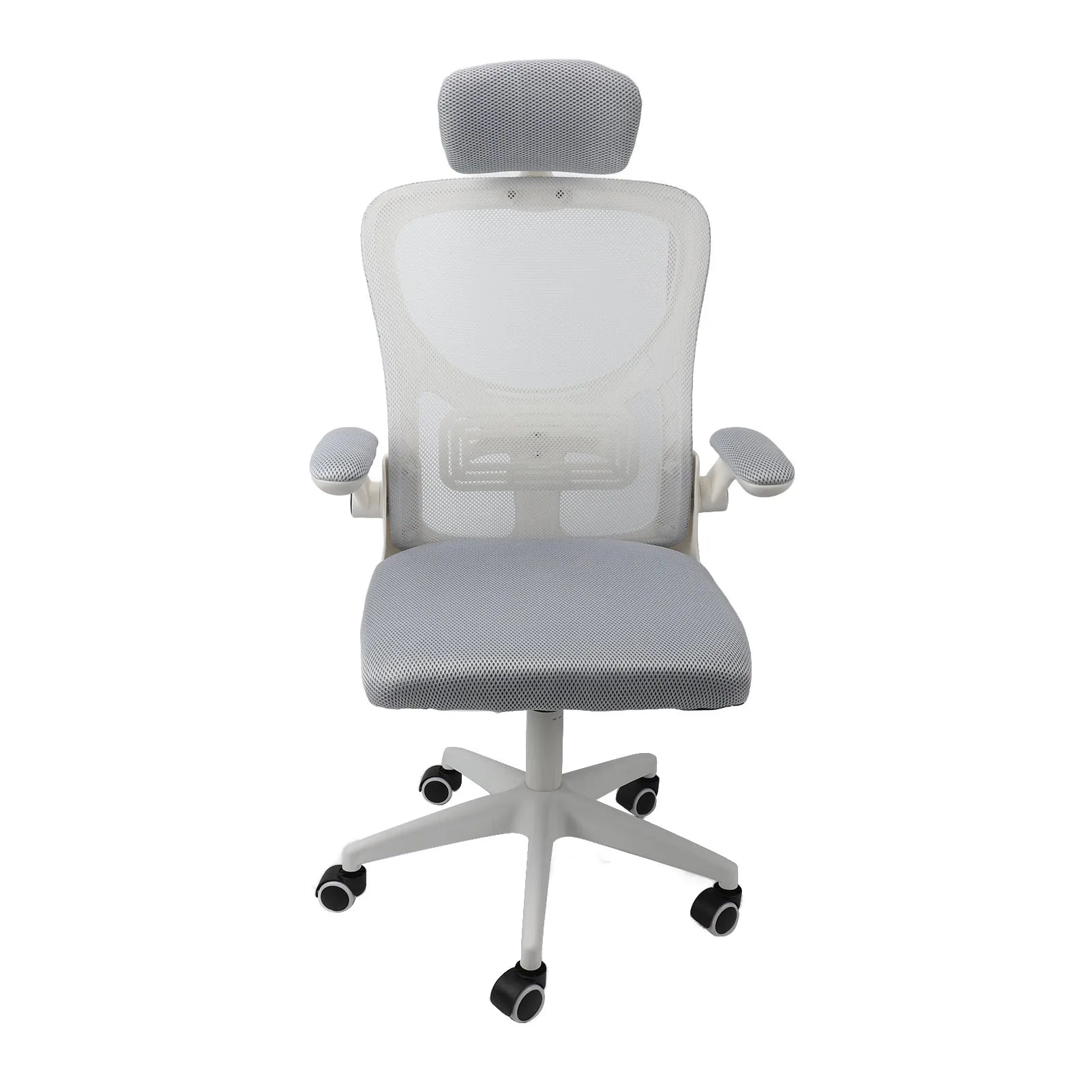 Computer Desk Chair 330.7lb Load Capacity 90 Degree Rotating Armrests Breathable  Chair with 5 Wheels for Home