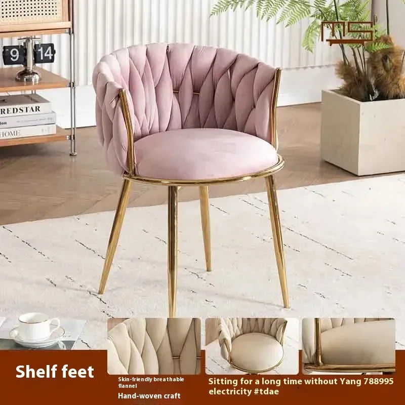 Home Girls Bedroom Makeup Chair, Comfortable for Long Periods of Time Grace Living Room Backrest Lift Swivel Chair JQM Furniture