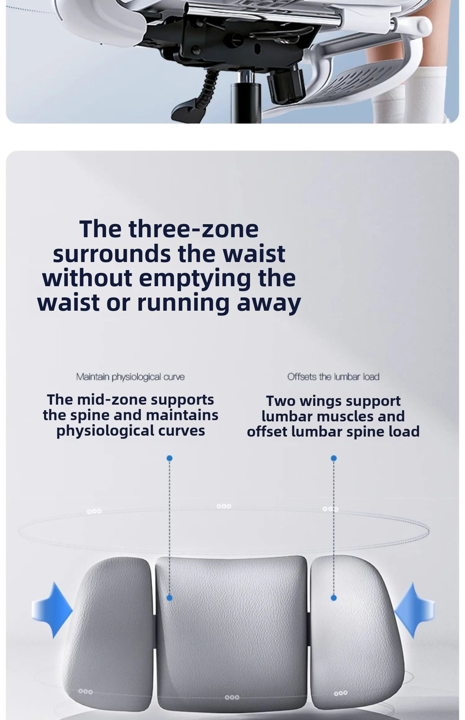 Adjustable Ergonomic Chair with Lumbar Support, Comfortable Gaming Chair for Home and Office, Reclining Office Chair