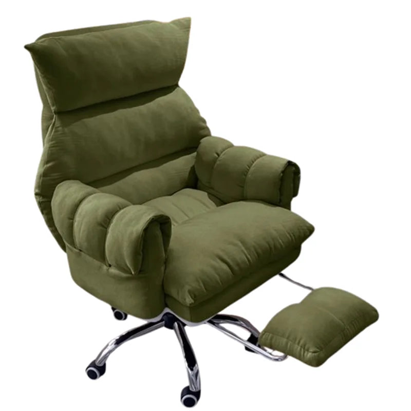 Modern Velour Office Chairs Footrest Adjustable Arm Gaming Recliner Office Chairs Ergonomic Comfy Cadeira Gamer Furniture