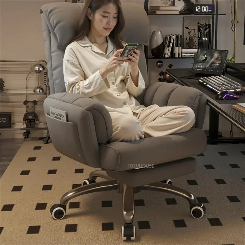 Adjustable Height Computer Chair Comfortable Ergonomic Office Chair Dormitory E-sports Gaming Chair Reclining Backrest Furniture