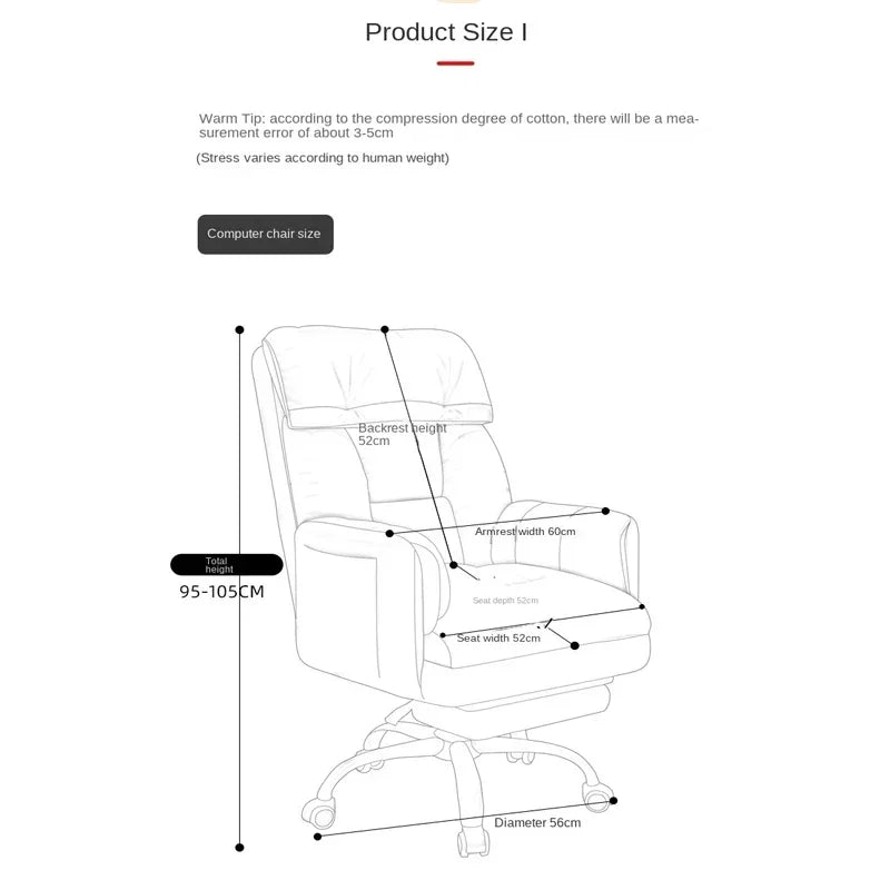 Gaming Chair Soft Comfortable Ergonomic Office Chair 4D Adjustable Armrest Headrest Recliner for Women 160° Lie Flat Boss Chair
