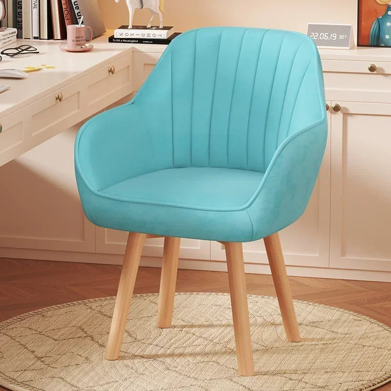 Prolonged Sitting Chair Comfortable Computer Seat Leather Backrest Chair Makeup Stool for Dormitory Study Versatile Seating