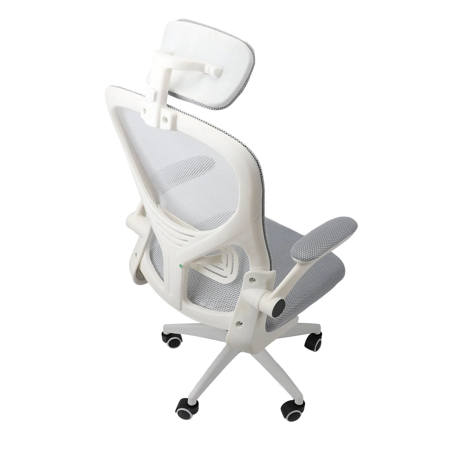 Computer Desk Chair 330.7lb Load Capacity 90 Degree Rotating Armrests Breathable  Chair with 5 Wheels for Home