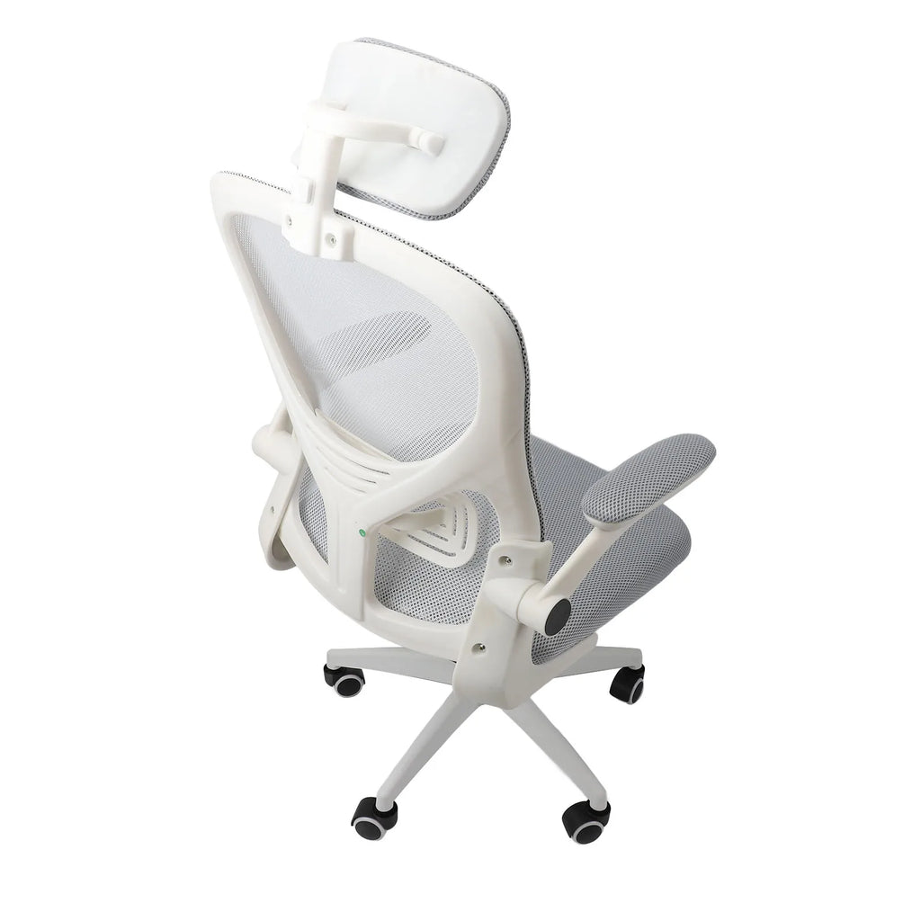 Computer Desk Chair 330.7lb Load Capacity 90 Degree Rotating Armrests Breathable  Chair with 5 Wheels for Home