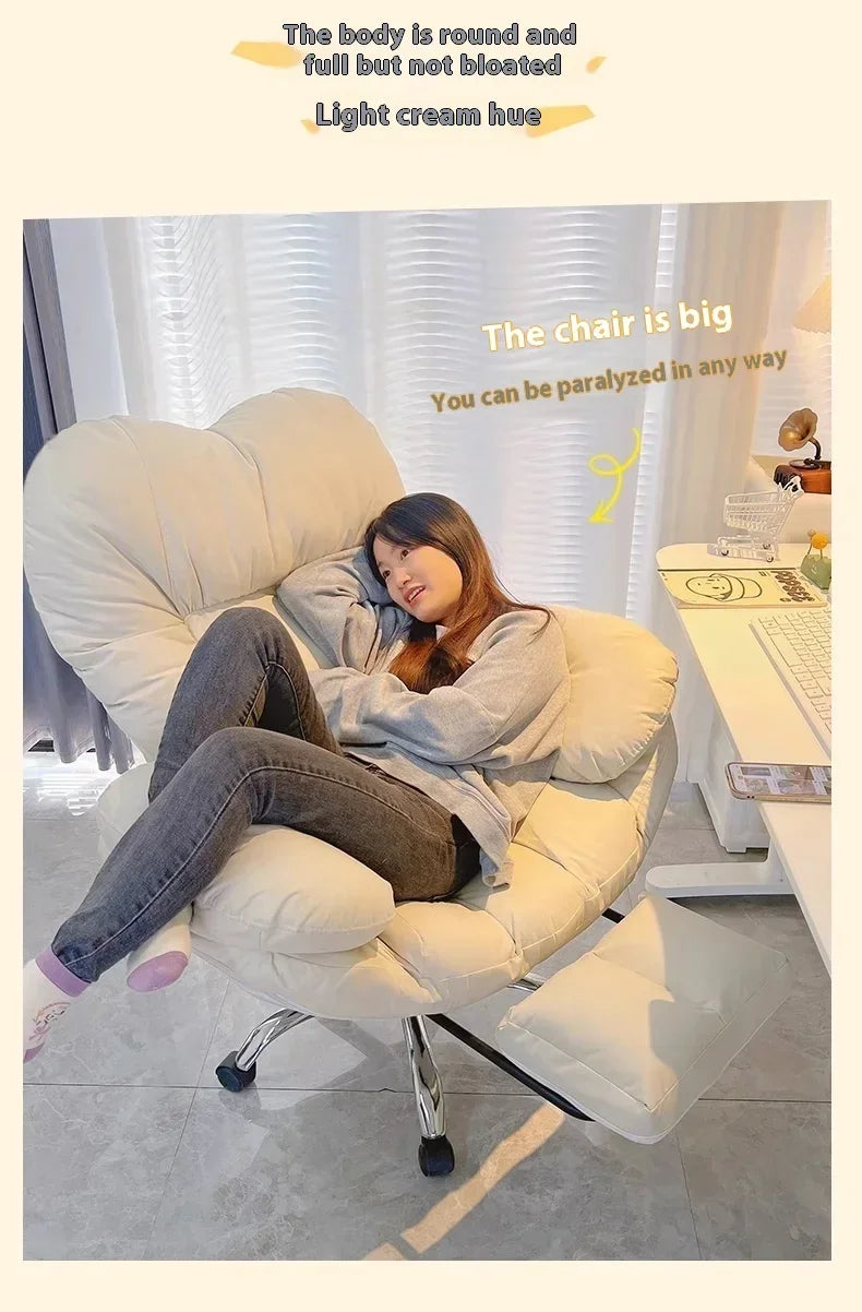 Computer Sofa Chair, Home Comfortable Sedentary Backrest Desk Chair, Anchor Live Broadcast Chair, Bedroom Office Chair Fauteuil