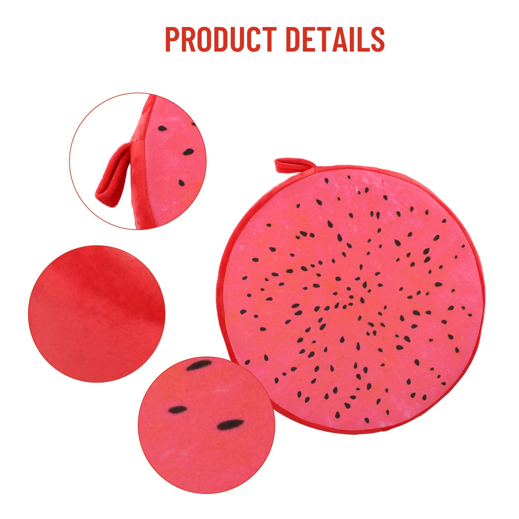 Cartoon Fruits Print Round Bar Chair Cushion Cover Anti-Slip Seat Cushion Slipcover Soft Stool Cushion Covers Slipcover