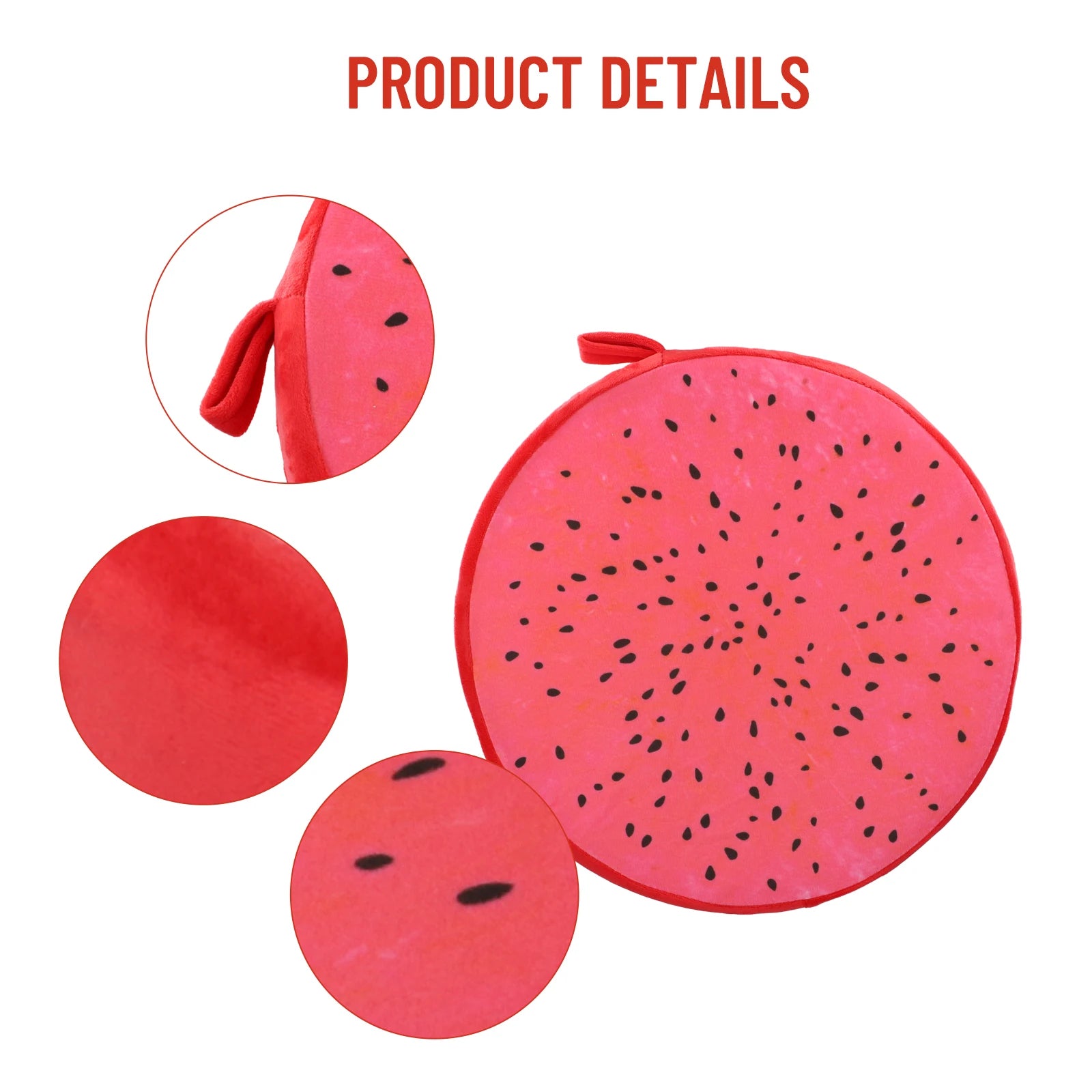 Cartoon Fruits Print Round Bar Chair Cushion Cover Anti-Slip Seat Cushion Slipcover Soft Stool Cushion Covers Slipcover