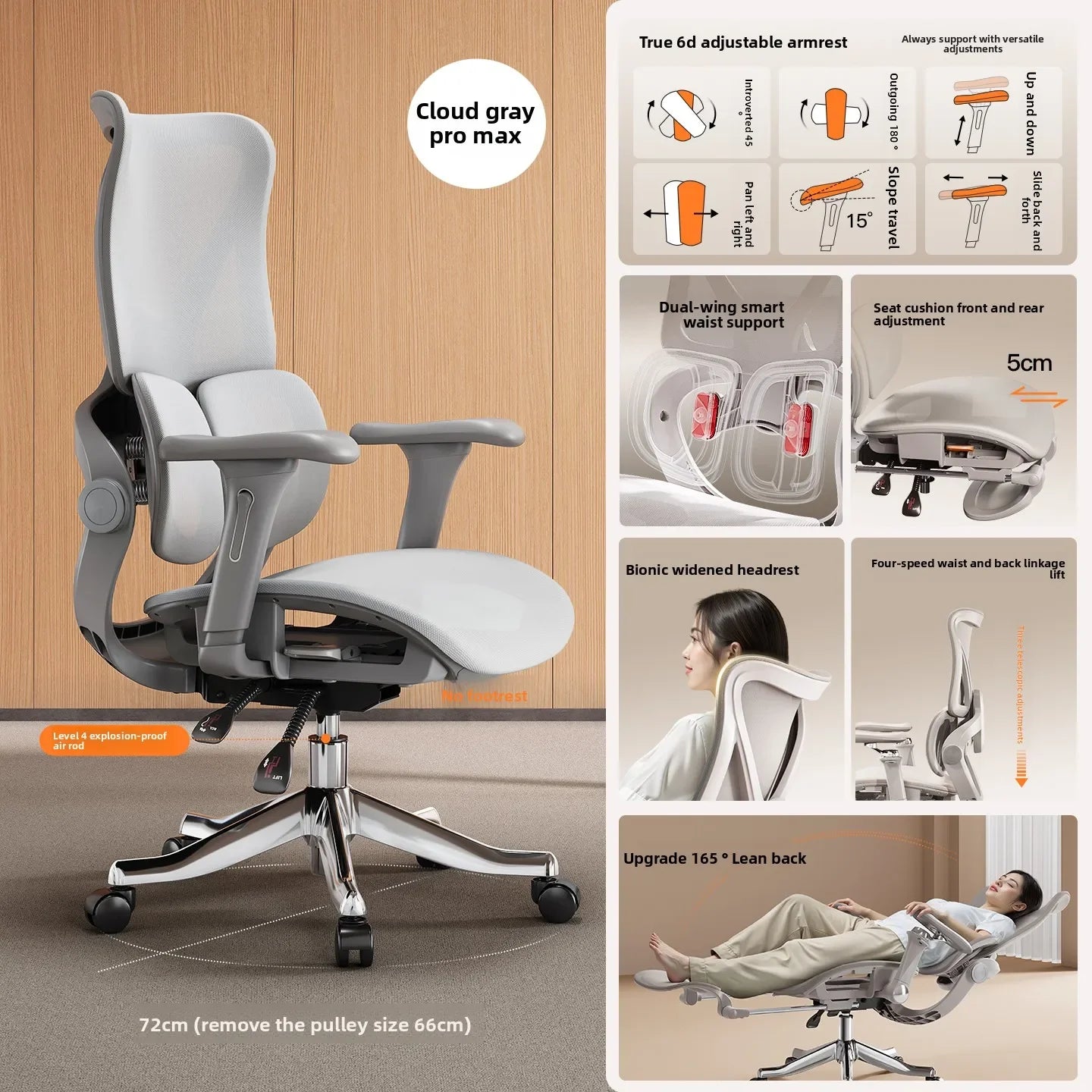 Ergonomic Chair for Long Sitting Comfort Office Computer Chair with Lumbar Support Gaming Chair for Home