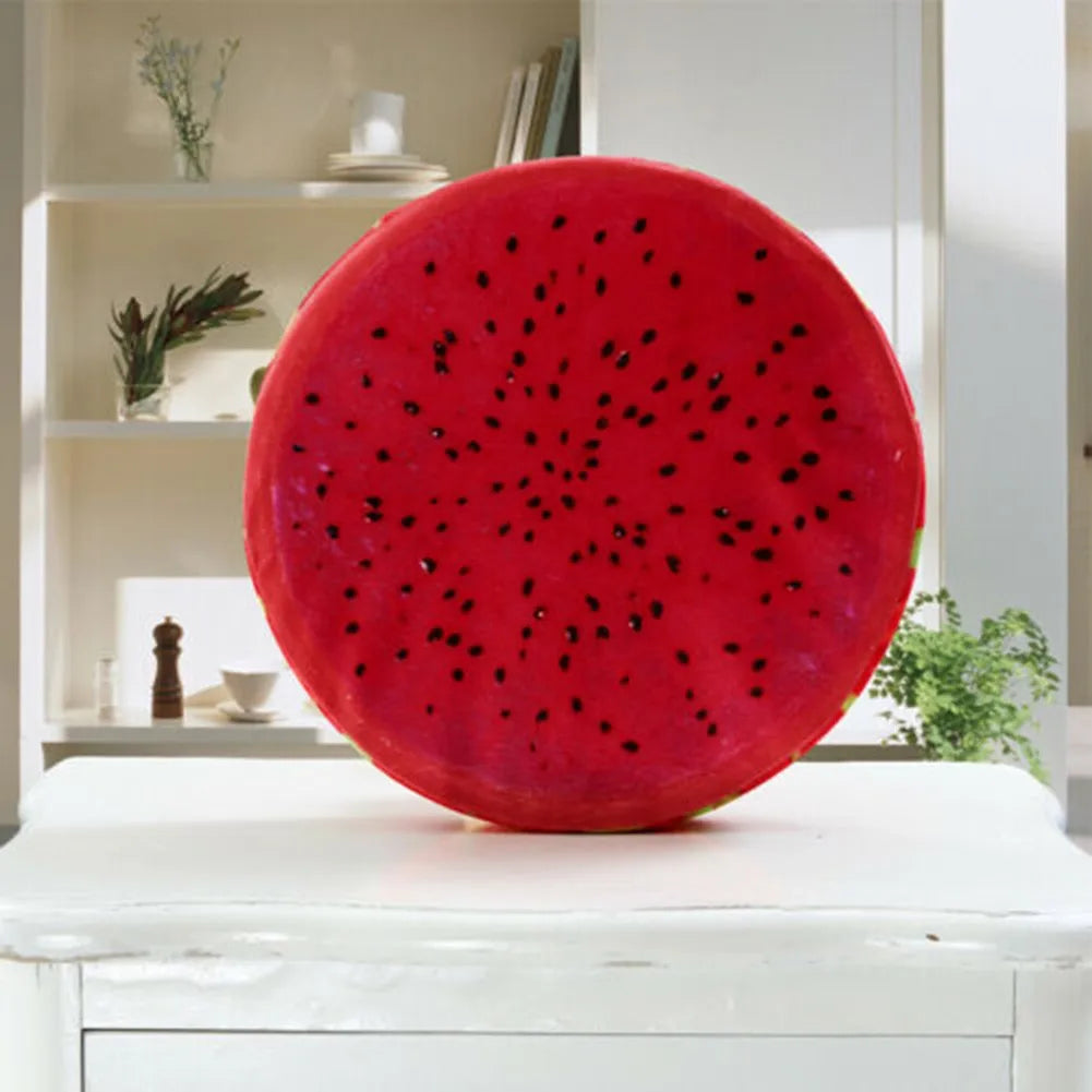 Cartoon Fruits Print Round Bar Chair Cushion Cover Anti-Slip Seat Cushion Slipcover Soft Stool Cushion Covers Slipcover