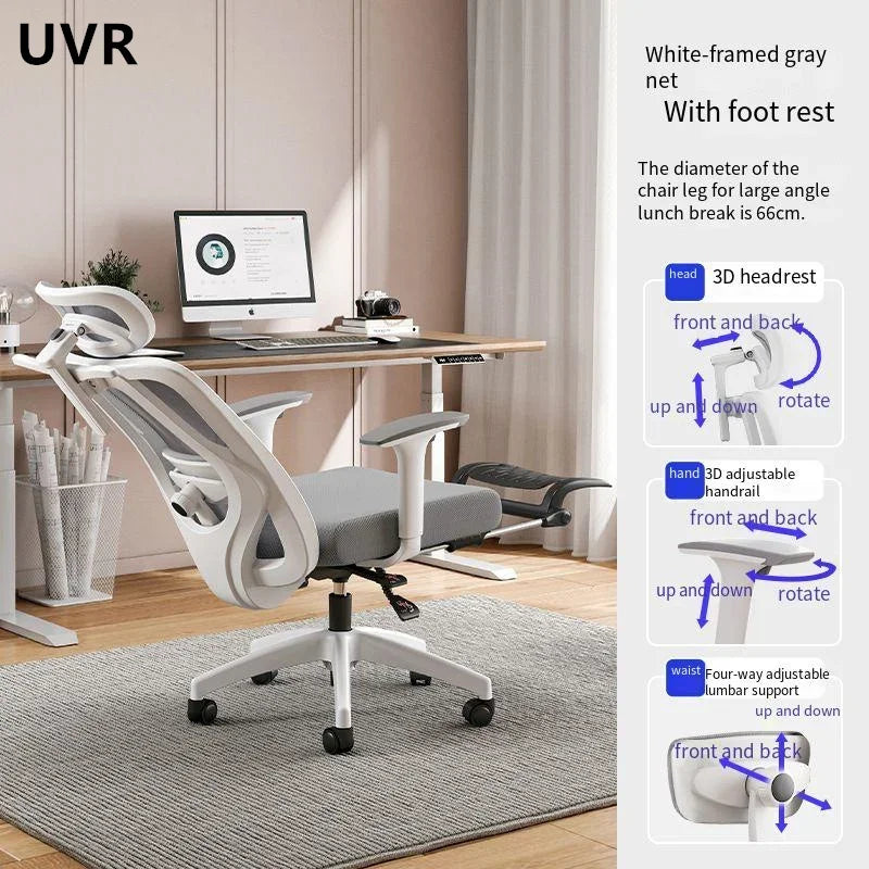 UVR Gaming Computer Chair Sitting Comfort Reclining Boss Chair Breathable Mesh Staff Chair Ergonomic Design Office Chair